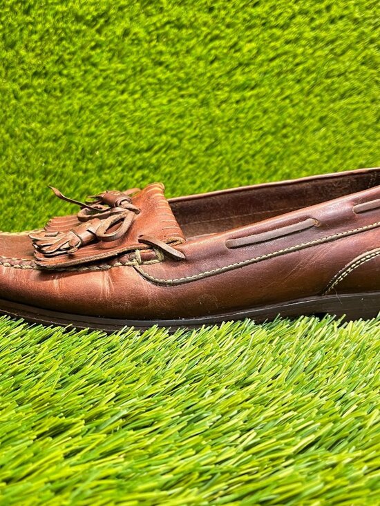 Cole Haan Country Handsewn Mens Size 9.5 Brown Classic Pinch Tassel Loafer Shoes main image 10